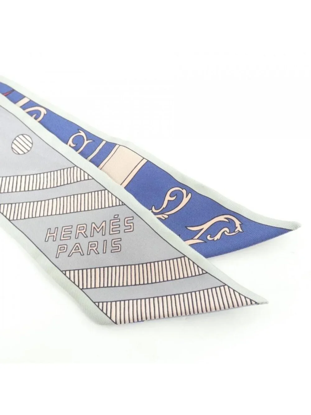 Hermes Twilly Scarf Gray